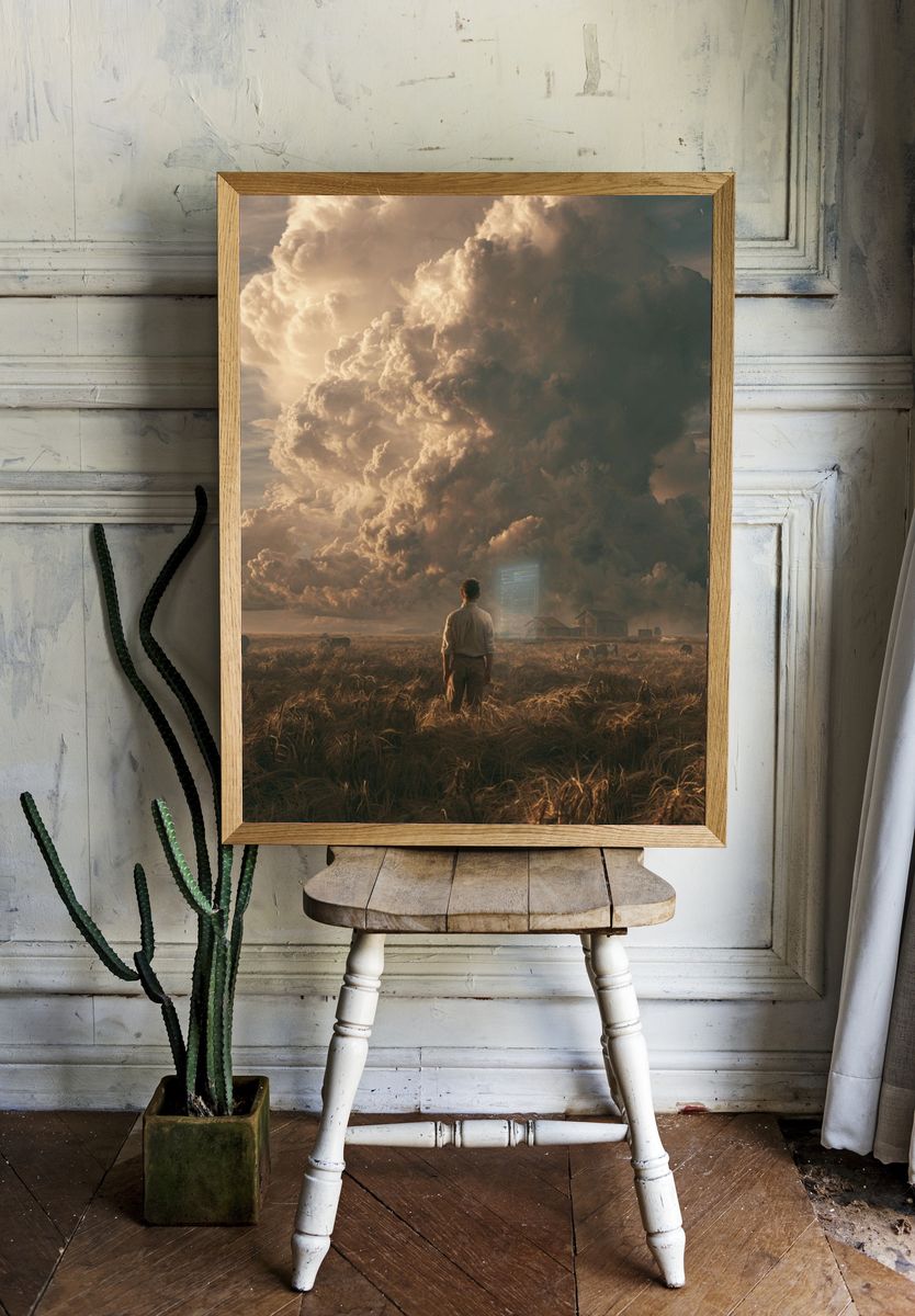 Surreal Storm Horizon Print. — room view 1