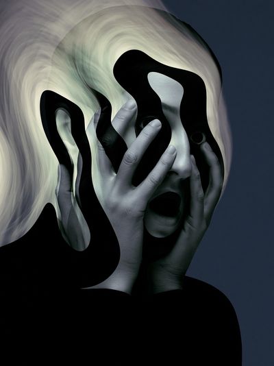 Surreal Face Distortion Print. poster print
