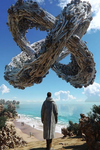 Surreal Seaside Portal Print. poster print