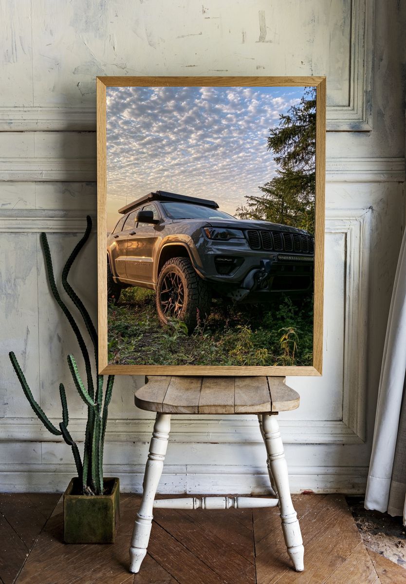 Off-Road SUV at Sunset Photography Poster. — room view 1