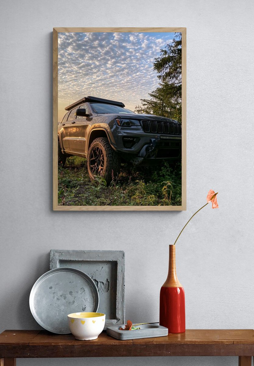 Off-Road SUV at Sunset Photography Poster. — room view 3