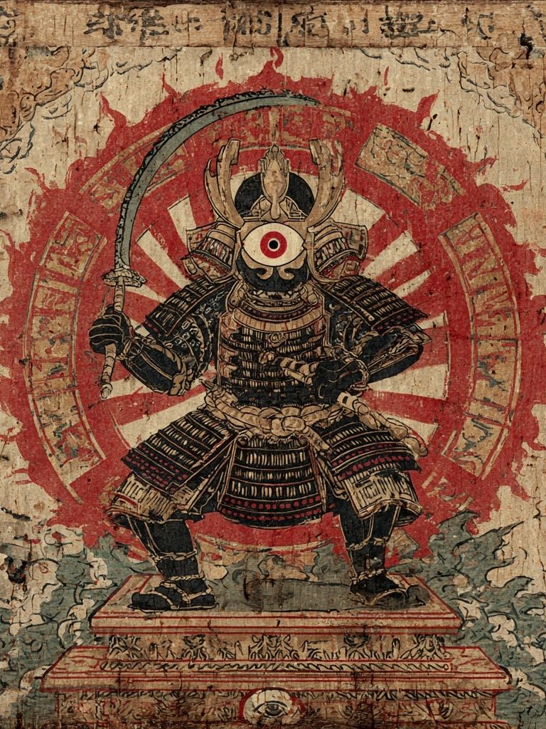 Samurai Warrior — Vintage Print. poster detail