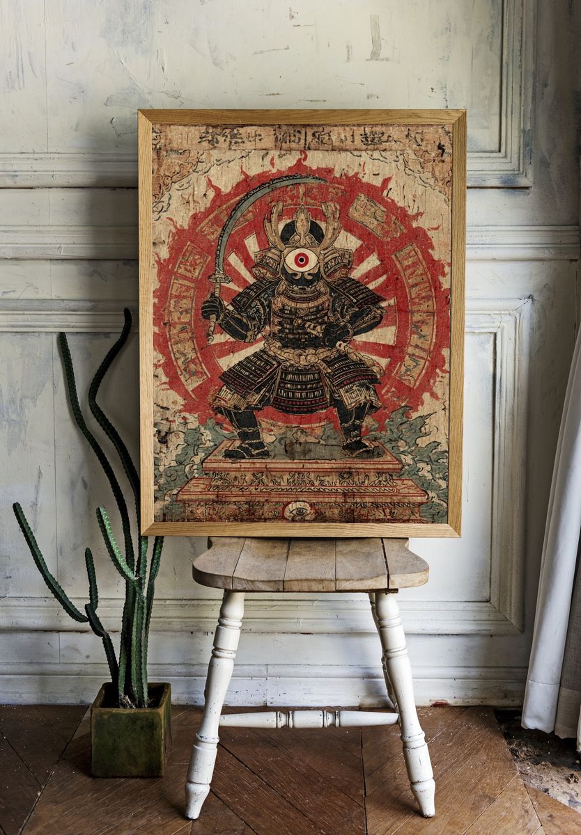 Samurai Warrior — Vintage Print. — room view 1