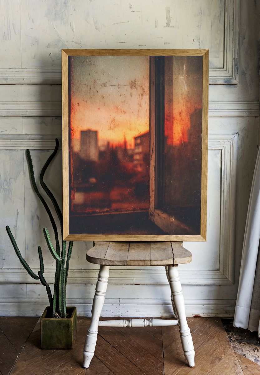 Sunset View Through Window — Photography Print. — room view 1