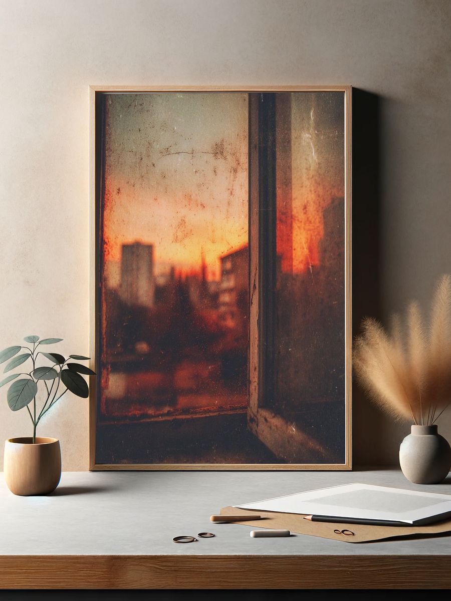 Sunset View Through Window — Photography Print. — room view 2