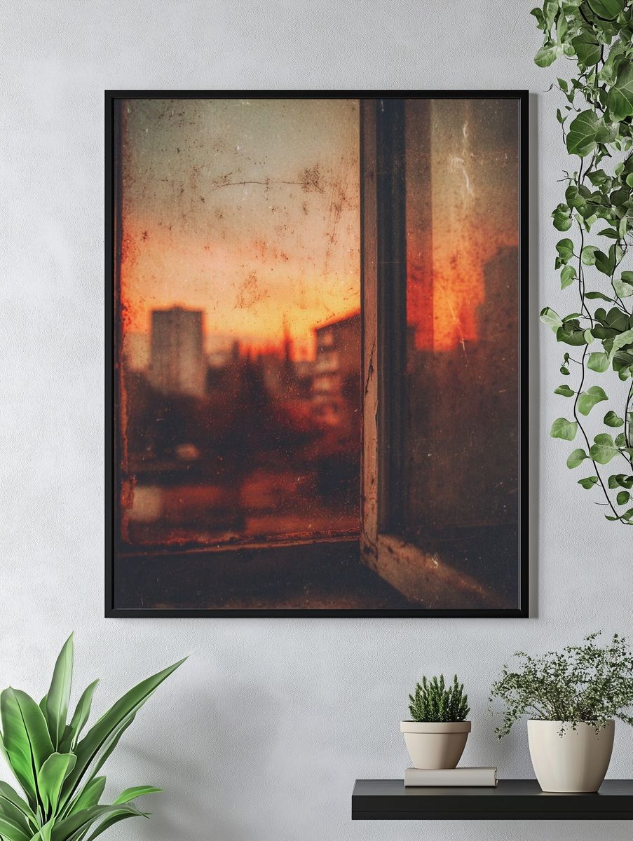 Sunset View Through Window — Photography Print. — room view 4