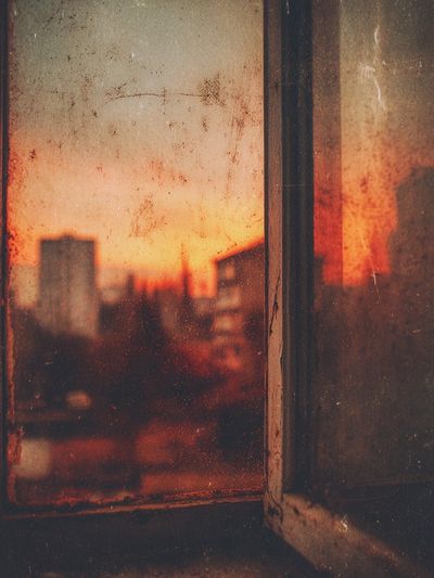 Sunset View Through Window — Photography Print. poster