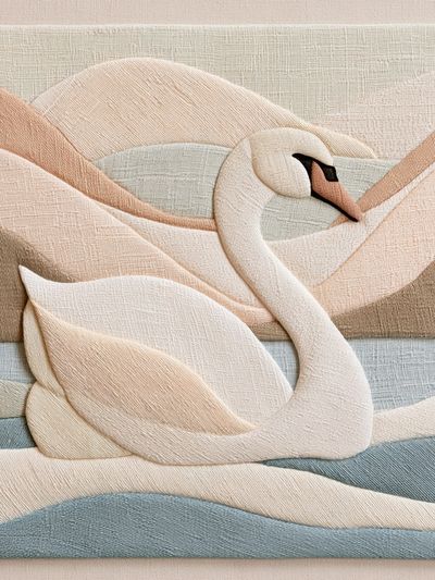 Swan Lake Textile Poster. poster