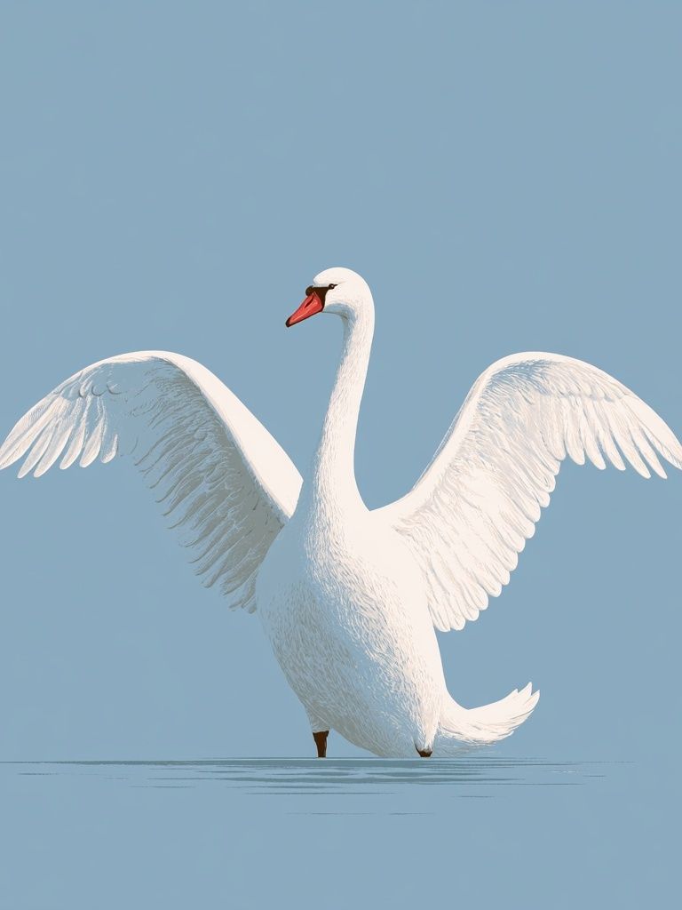 Elegant Swan Photography Poster. poster — animals art