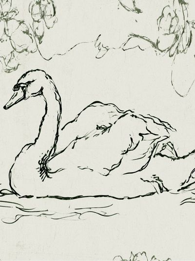 Swan Line Art Poster. poster