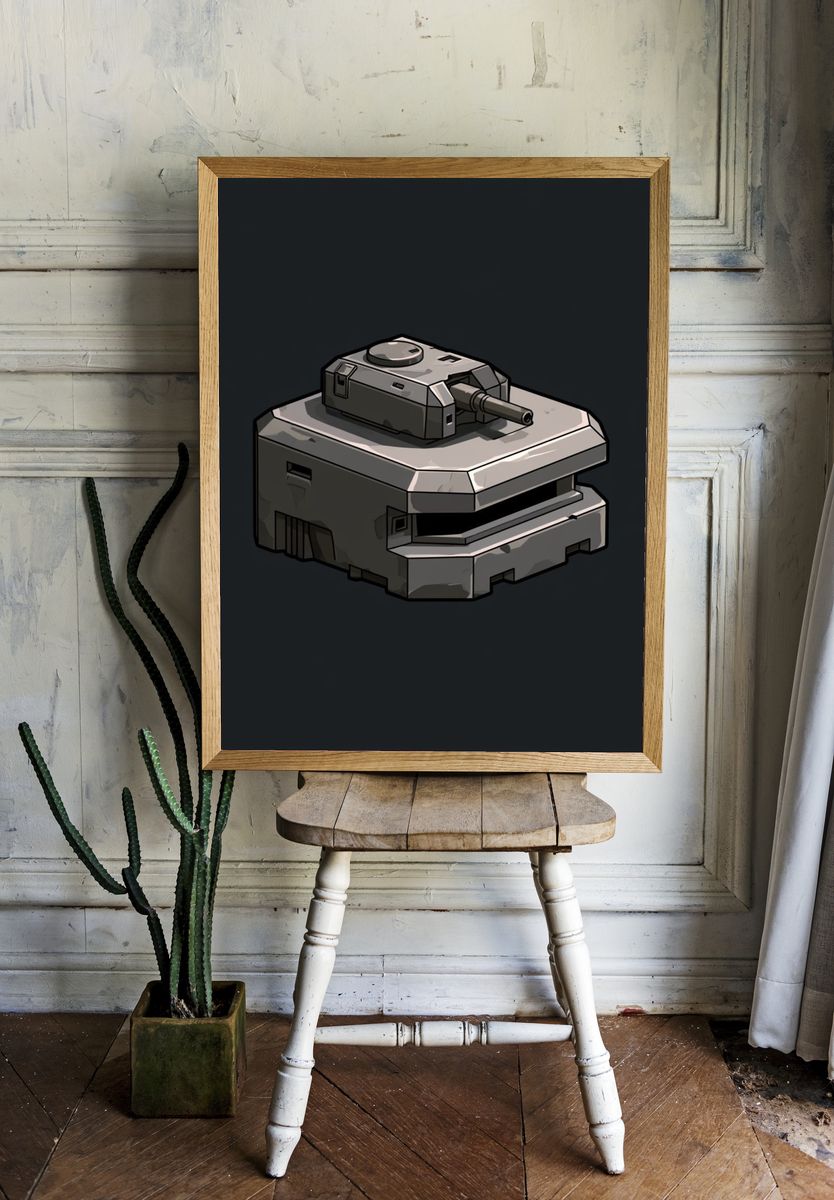 Armored Tank Digital Art Poster. room preview