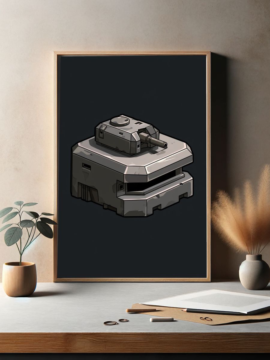 Armored Tank Digital Art Poster. — room view 2
