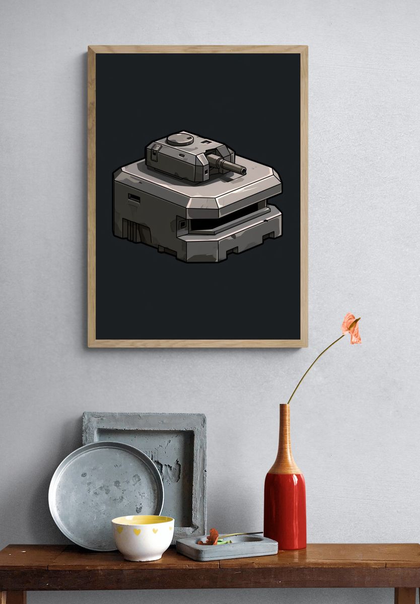 Armored Tank Digital Art Poster. — room view 3