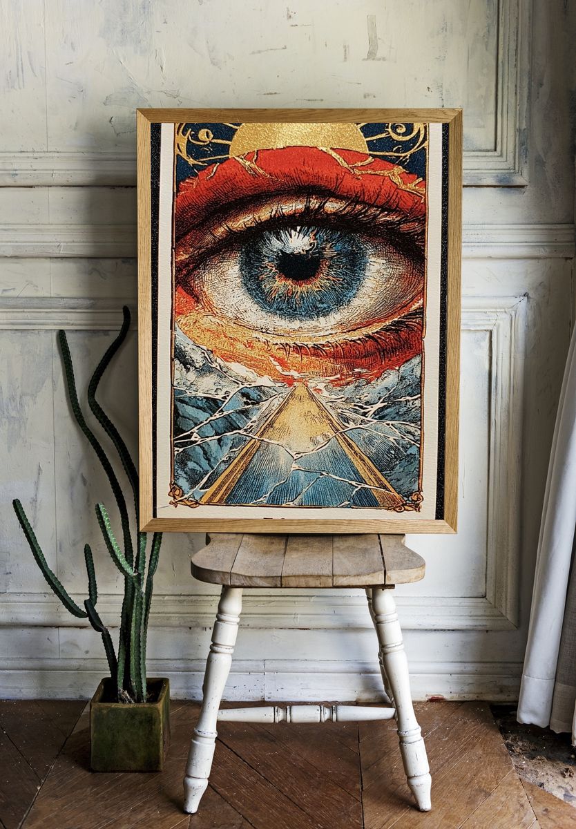 The Fool Tarot Eye Poster. room preview