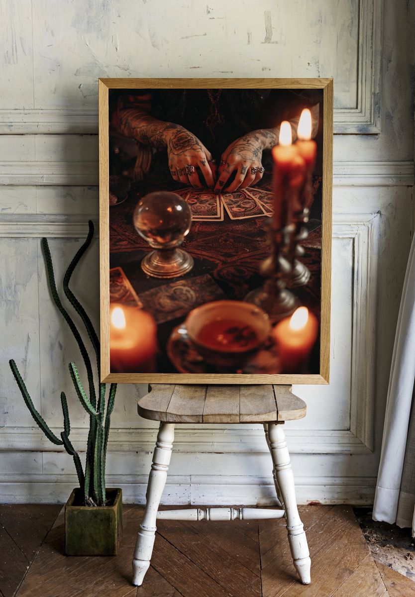 Tarot Reading Candlelight Poster. room preview