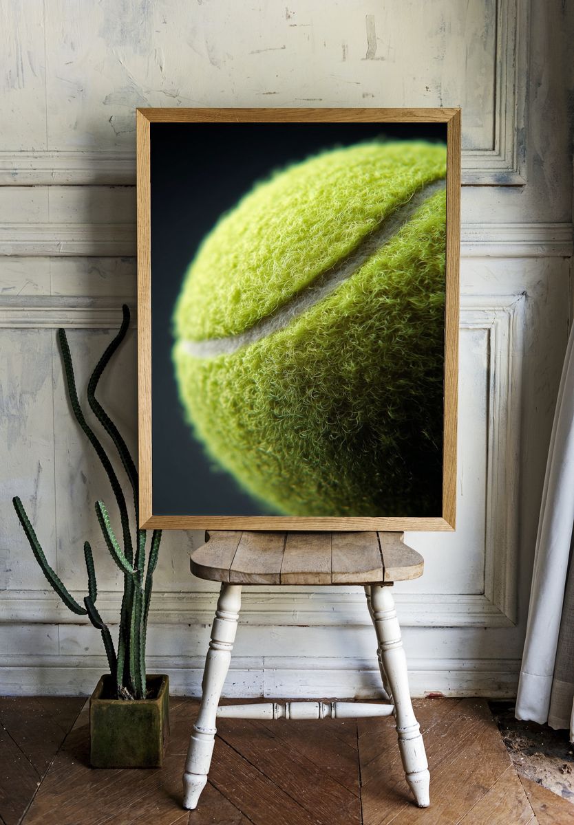 Tennis Ball Close-Up Poster room preview