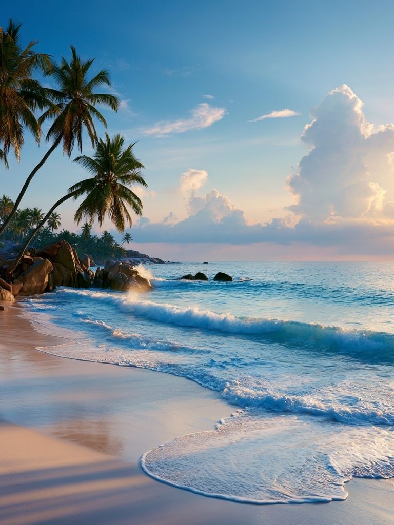 Tropical Beach Sunset Photography Poster. poster — photography art