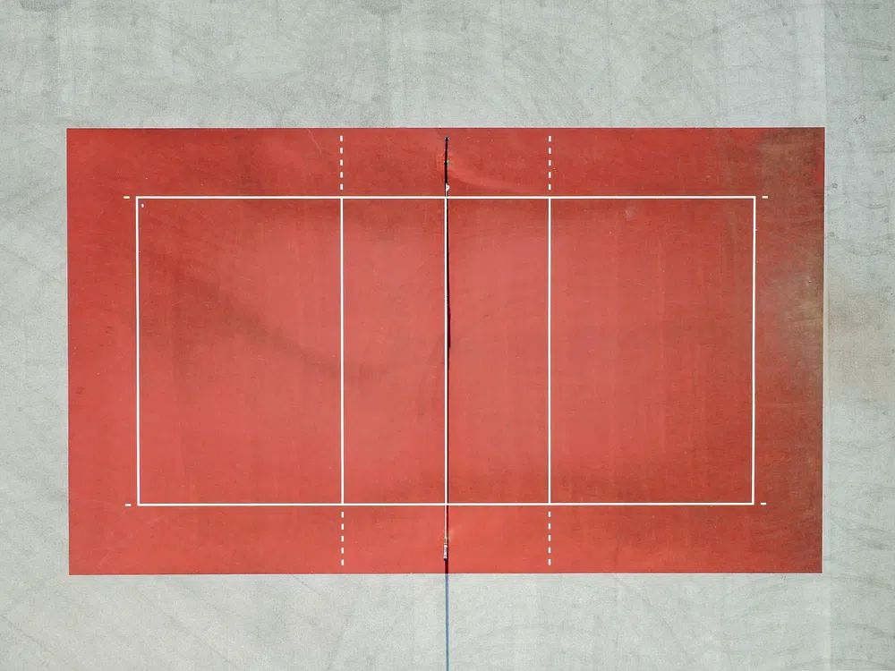 Tennis Court Aerial View Poster. poster detail