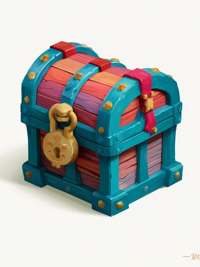 Treasure Chest Digital Art Poster.