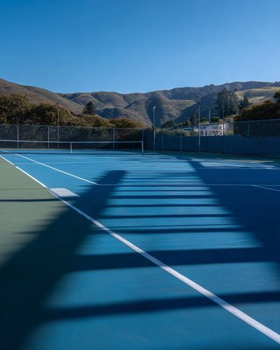 Tennis Court Shadows — Photography Print. poster print