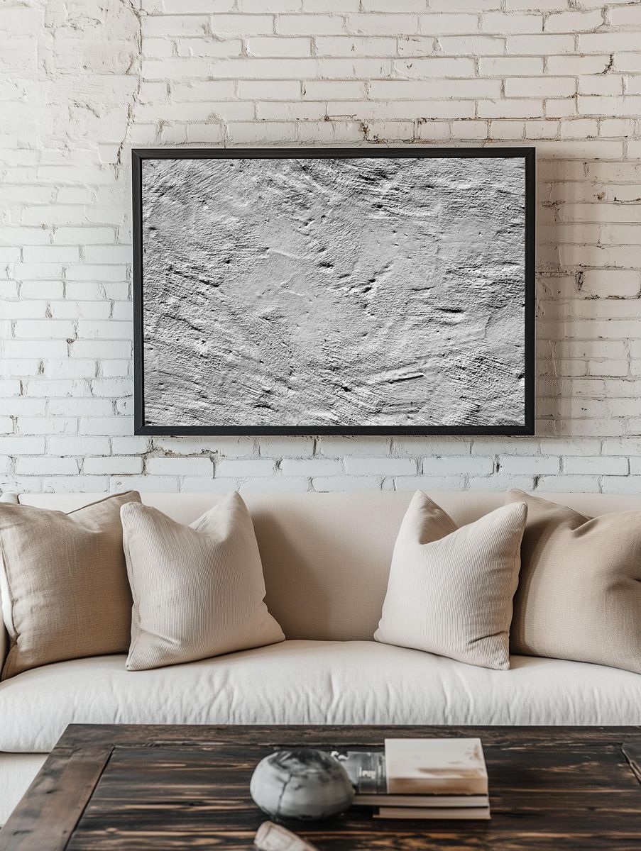 Textured Concrete Wall — Minimalist Print room preview
