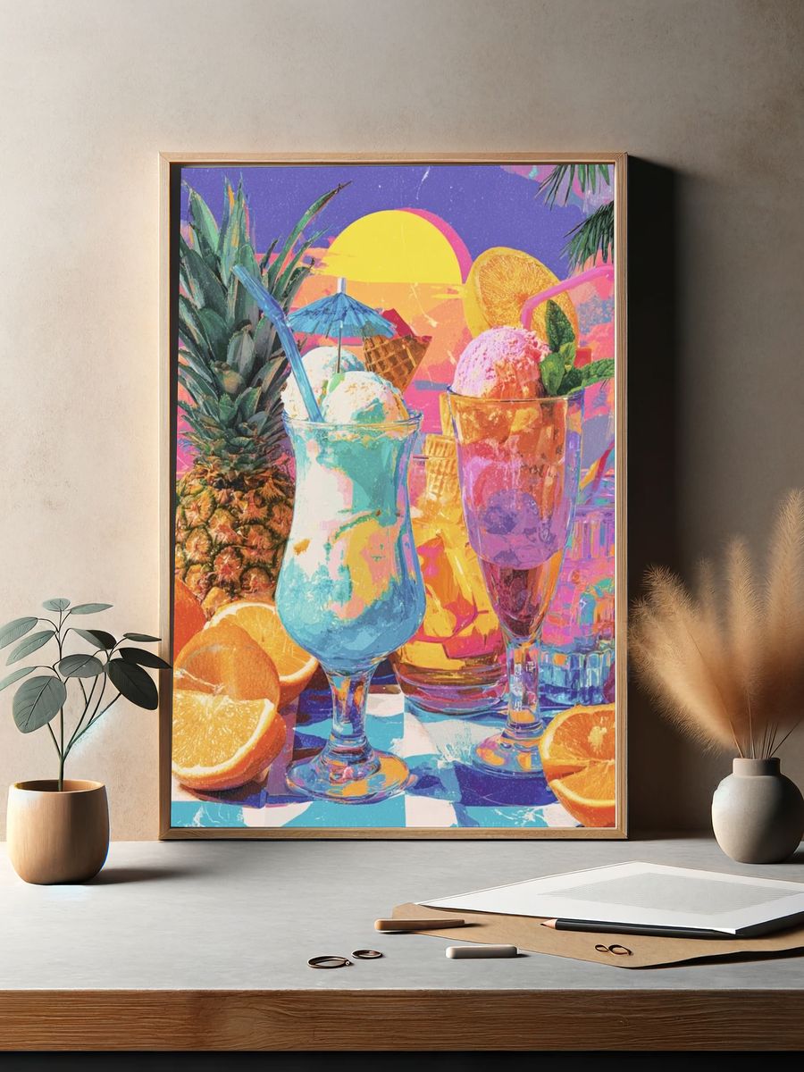 Tropical Drinks — Vintage Print. — room view 2