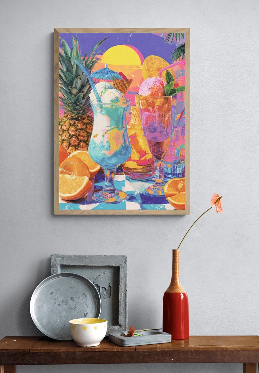 Tropical Drinks — Vintage Print. — room view 3