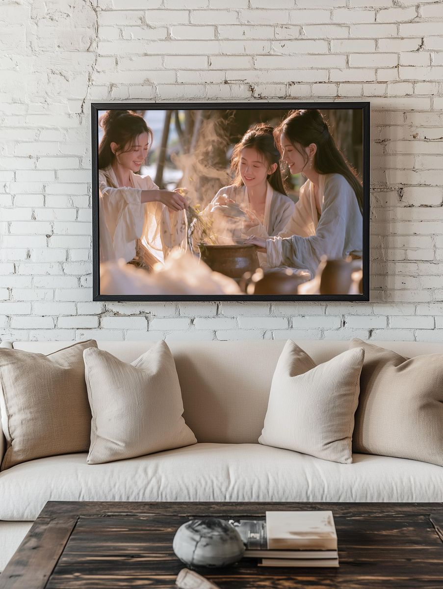 Tea Ceremony Portrait Photography Poster. — room view 1