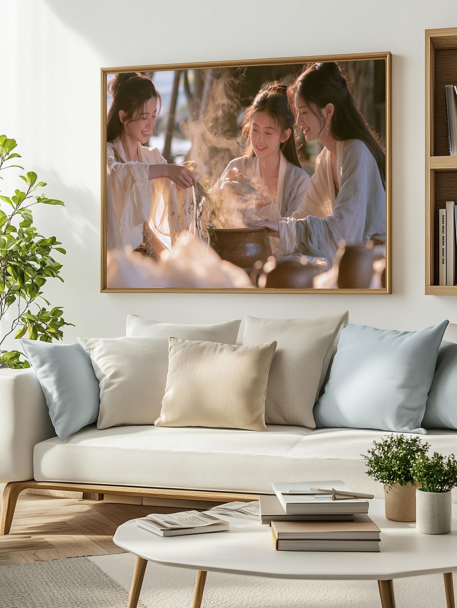 Tea Ceremony Portrait Photography Poster. — room view 2