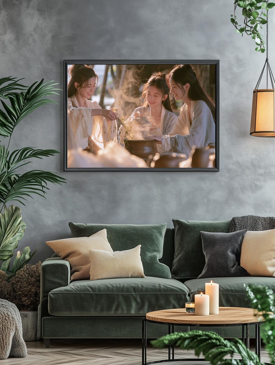 Tea Ceremony Portrait Photography Poster. — room view 4