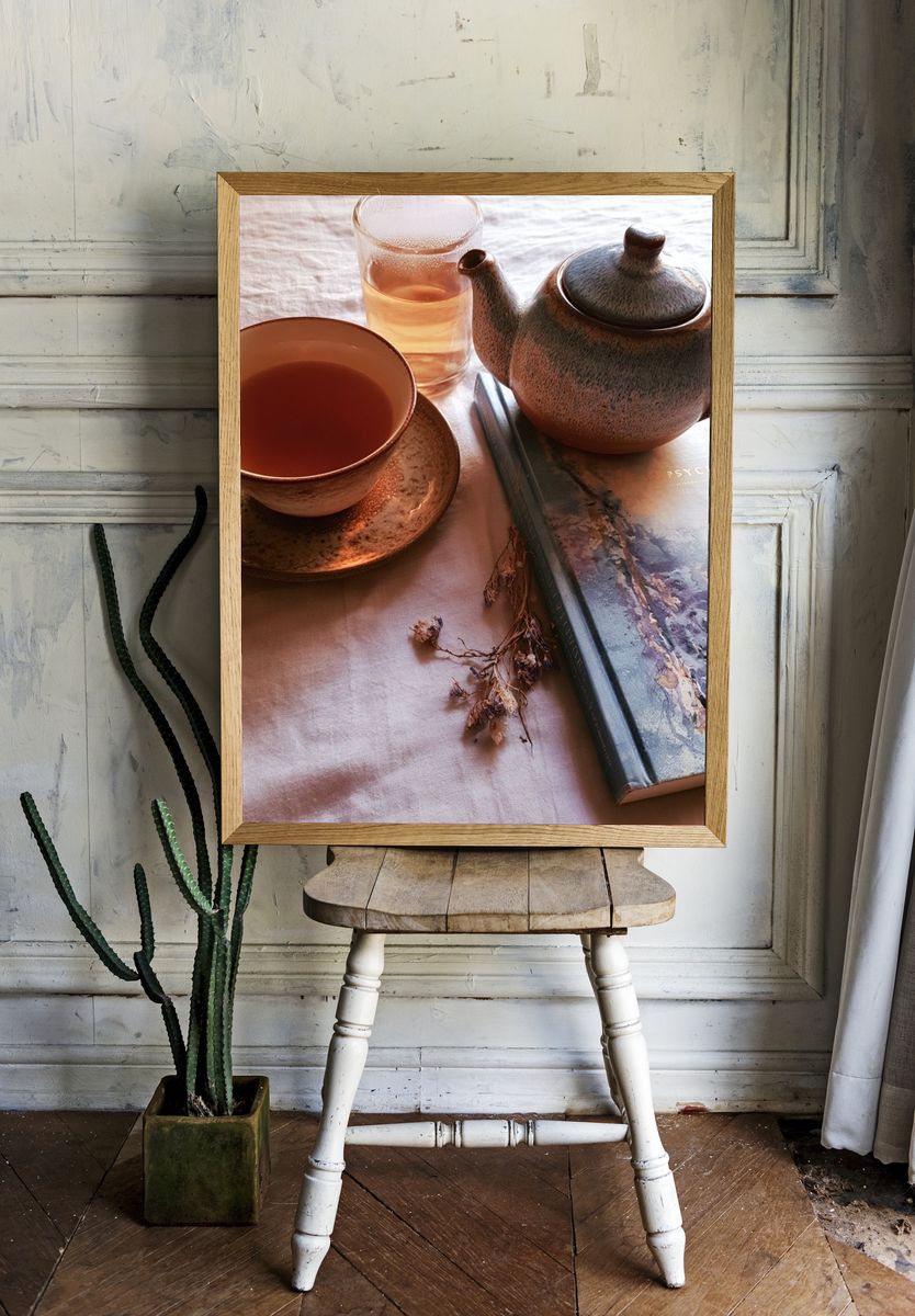 Tea Still Life Photography Poster. — room view 1