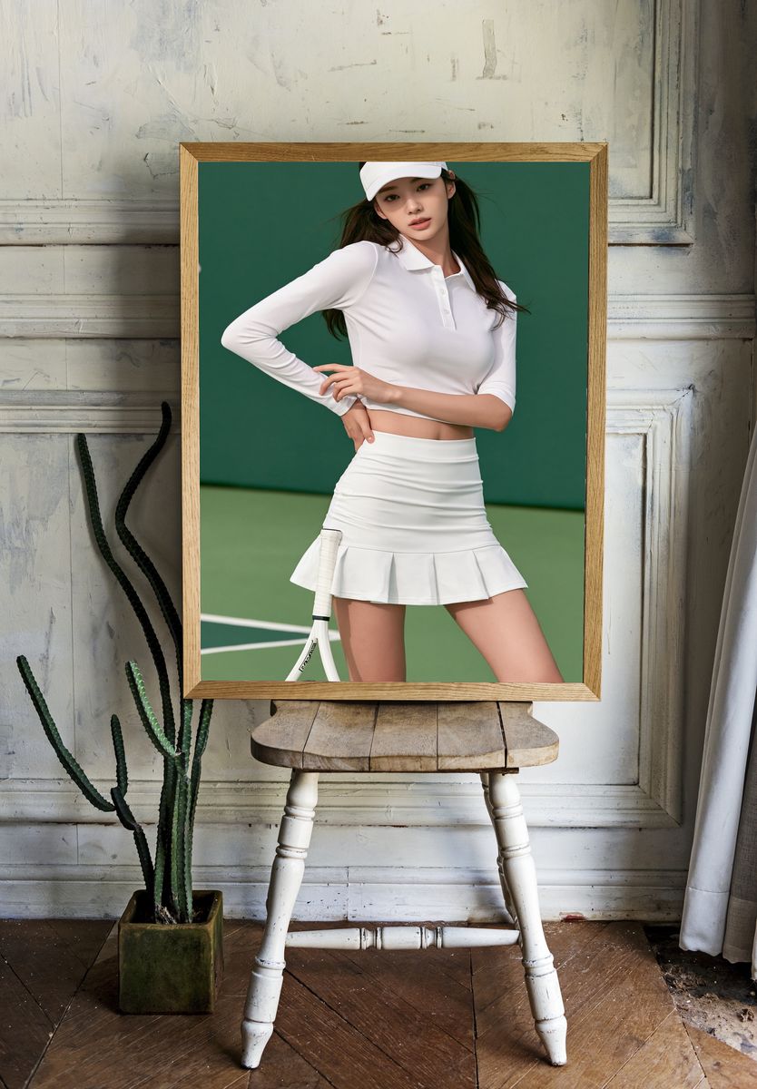 Tennis Fashion Portrait Poster. — room view 1