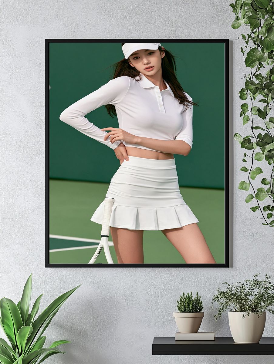 Tennis Fashion Portrait Poster. — room view 4