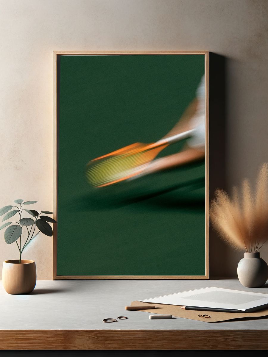 Tennis Motion Blur Photography Poster. — room view 2