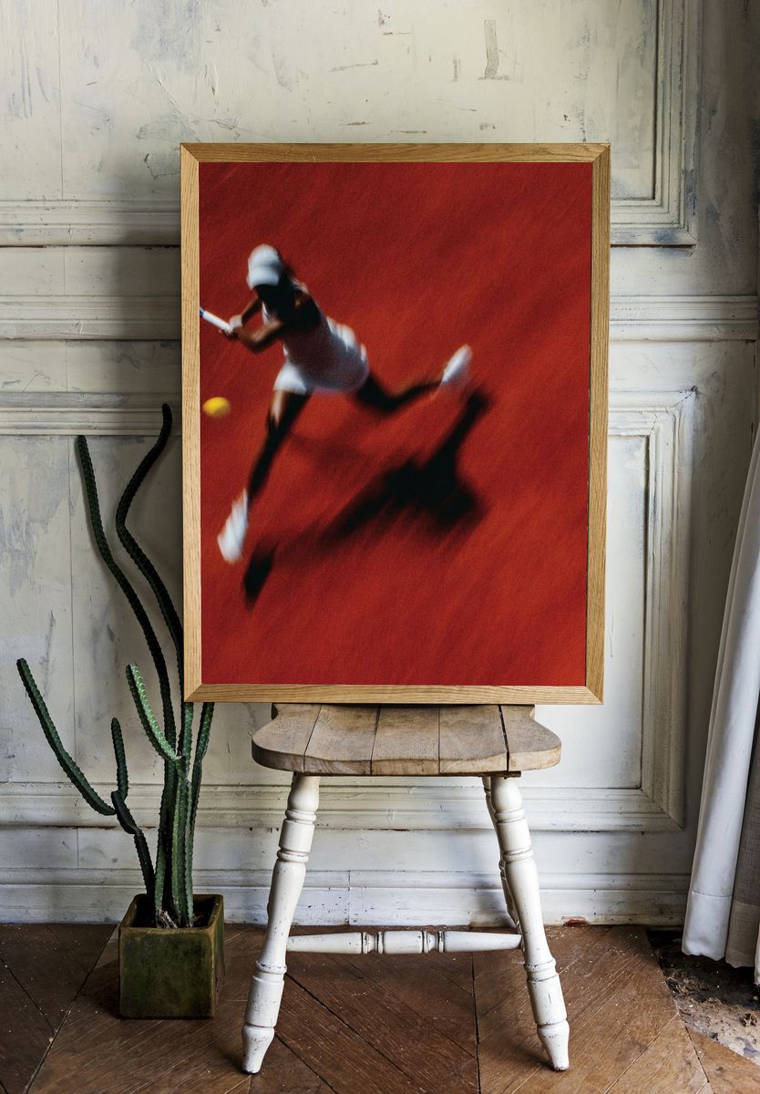 Tennis Motion Blur Photography Poster. — room view 1