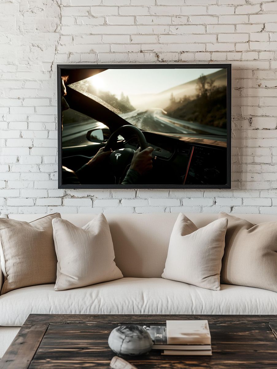 Tesla Road Trip Photography Poster. — room view 1