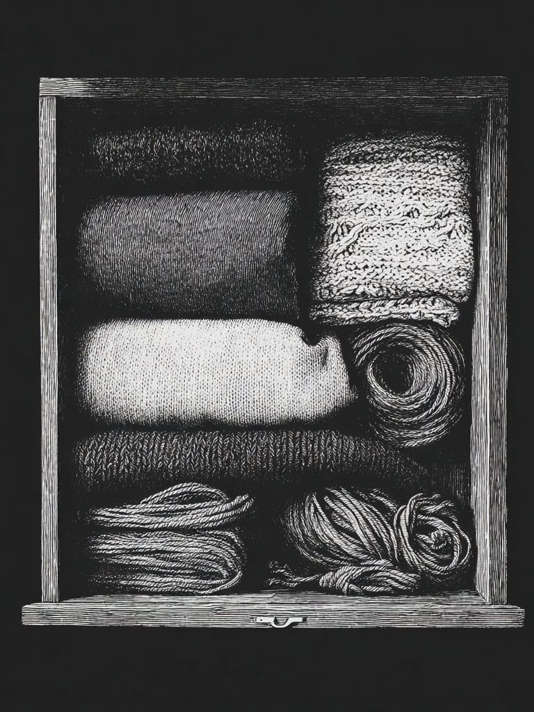 Textile Drawer Still Life Print. poster detail