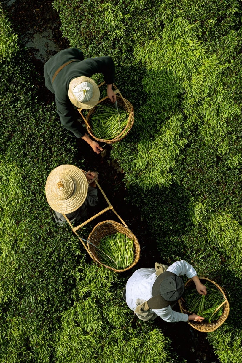 Tea Harvesting — Photography Print. poster — photography art