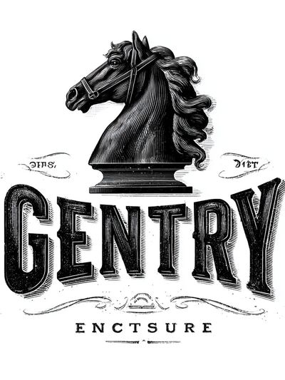 Gentry Horse Bust Typography Poster. poster