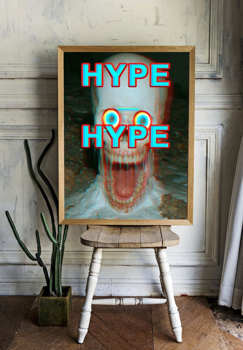 Hype Horror Typography Poster. — room view 1