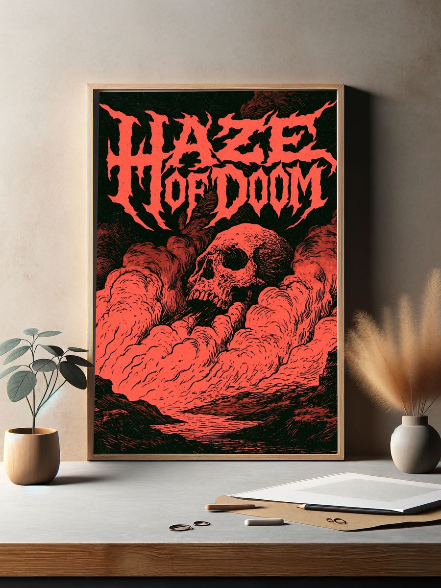 Haze of Doom Typography Poster. — room view 2