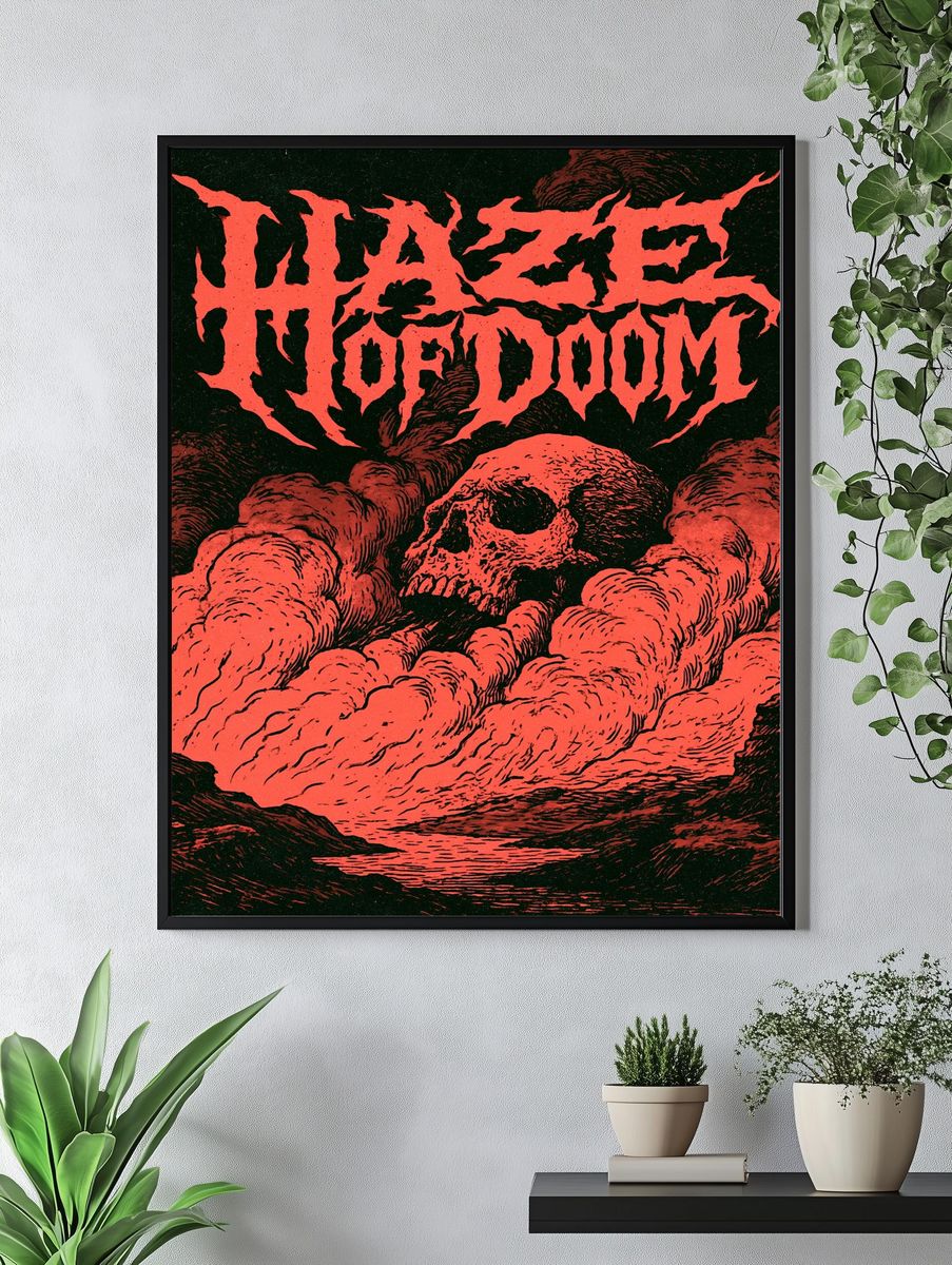 Haze of Doom Typography Poster. — room view 4
