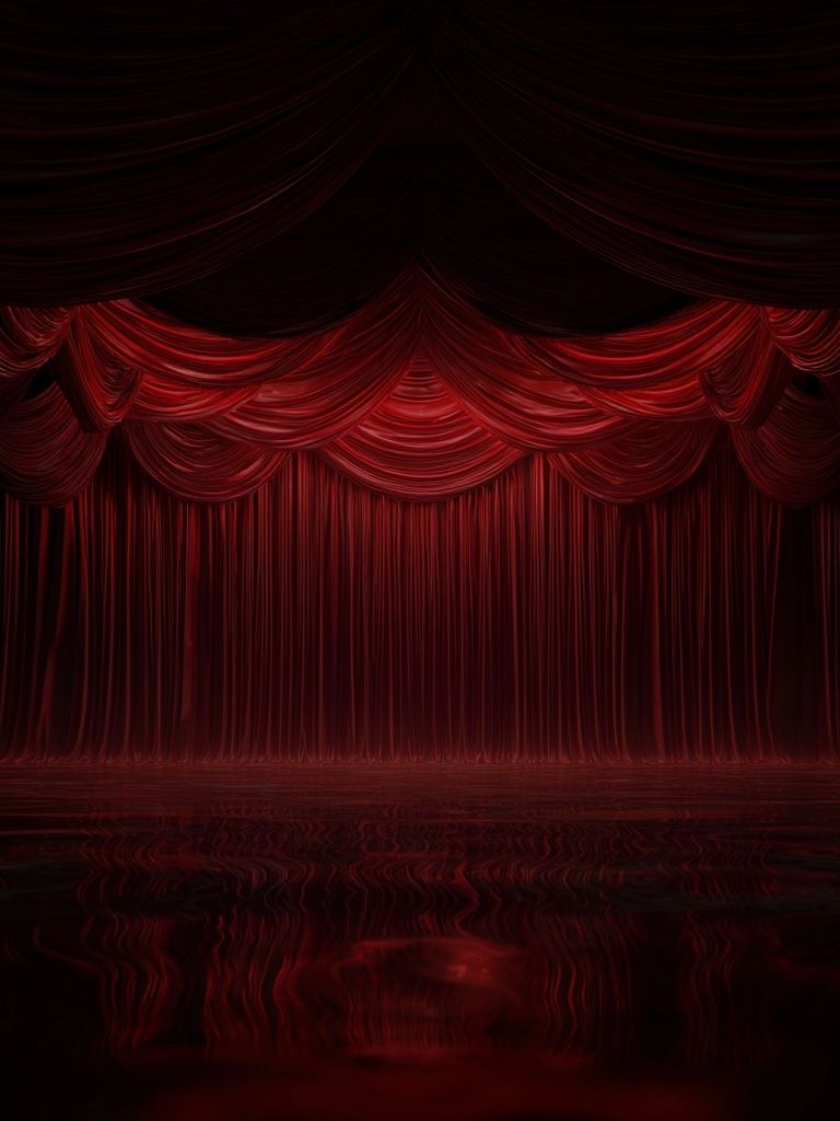 Red Velvet Curtain — Theater Print. poster detail