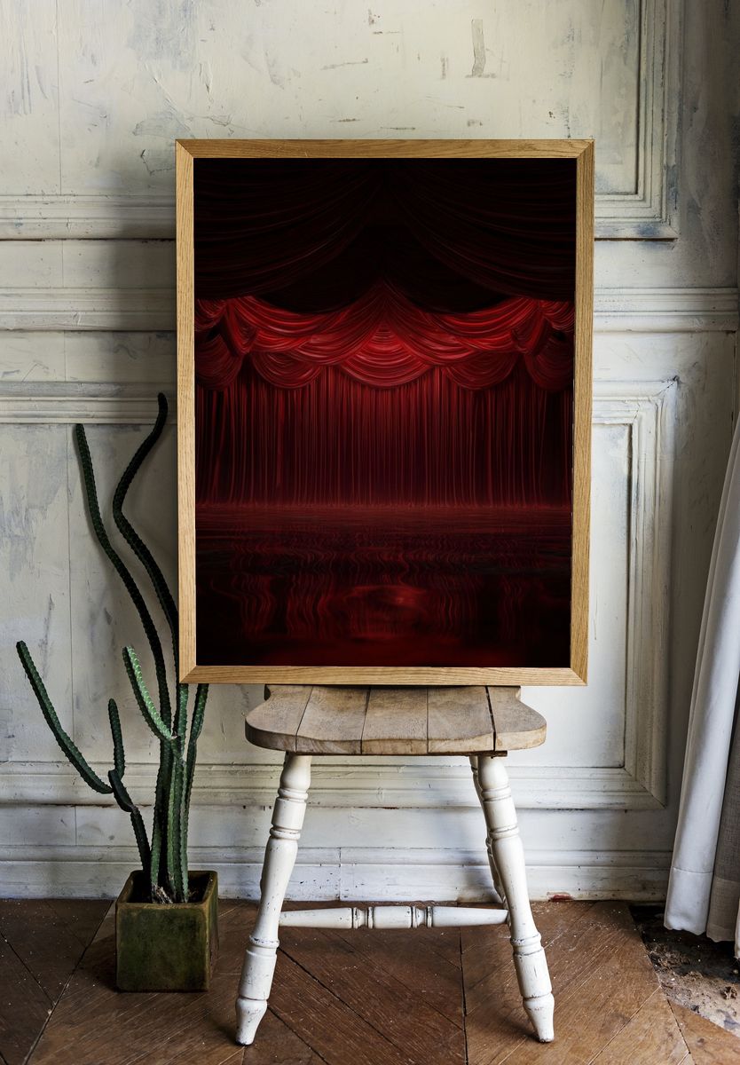 Red Velvet Curtain — Theater Print room preview