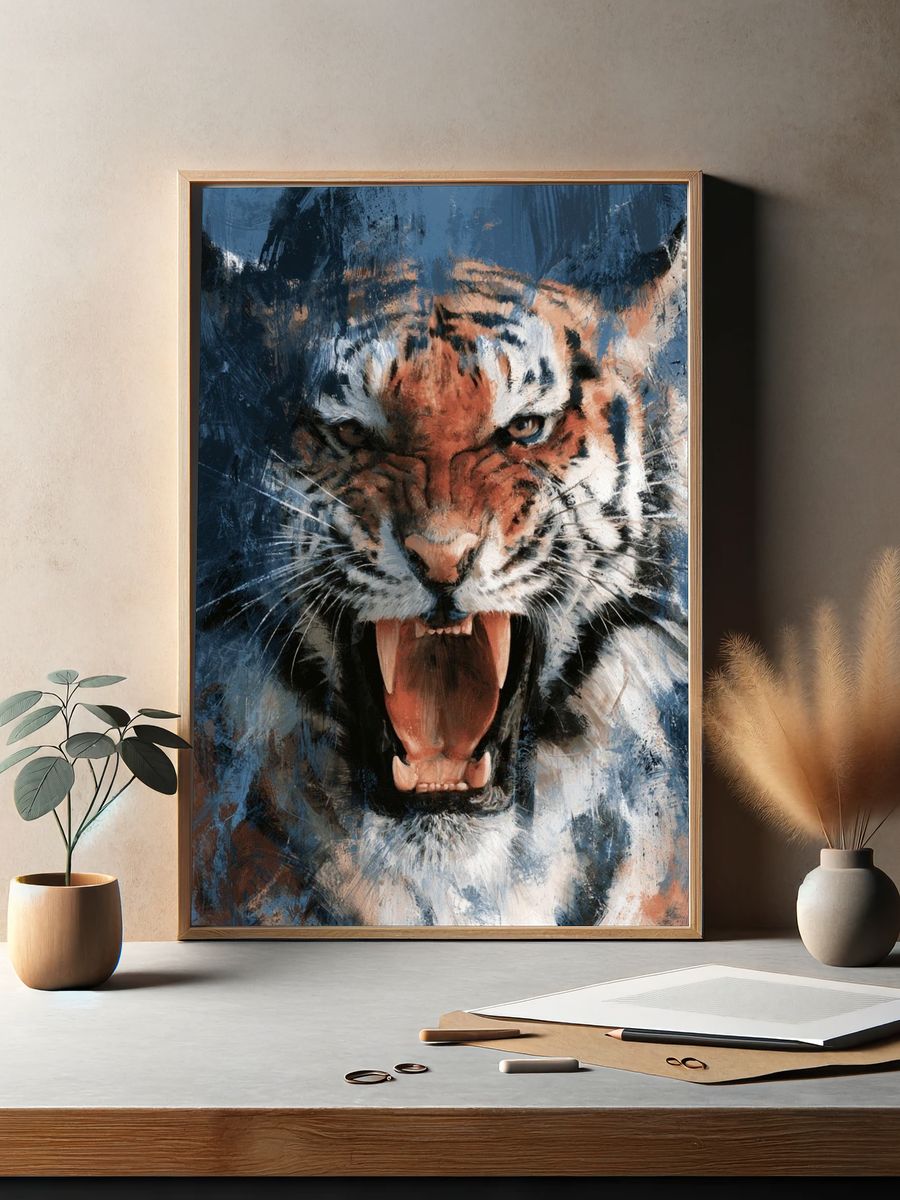 Roaring Tiger Contemporary Print. — room view 2