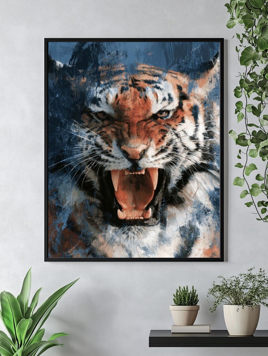Roaring Tiger Contemporary Print. — room view 4
