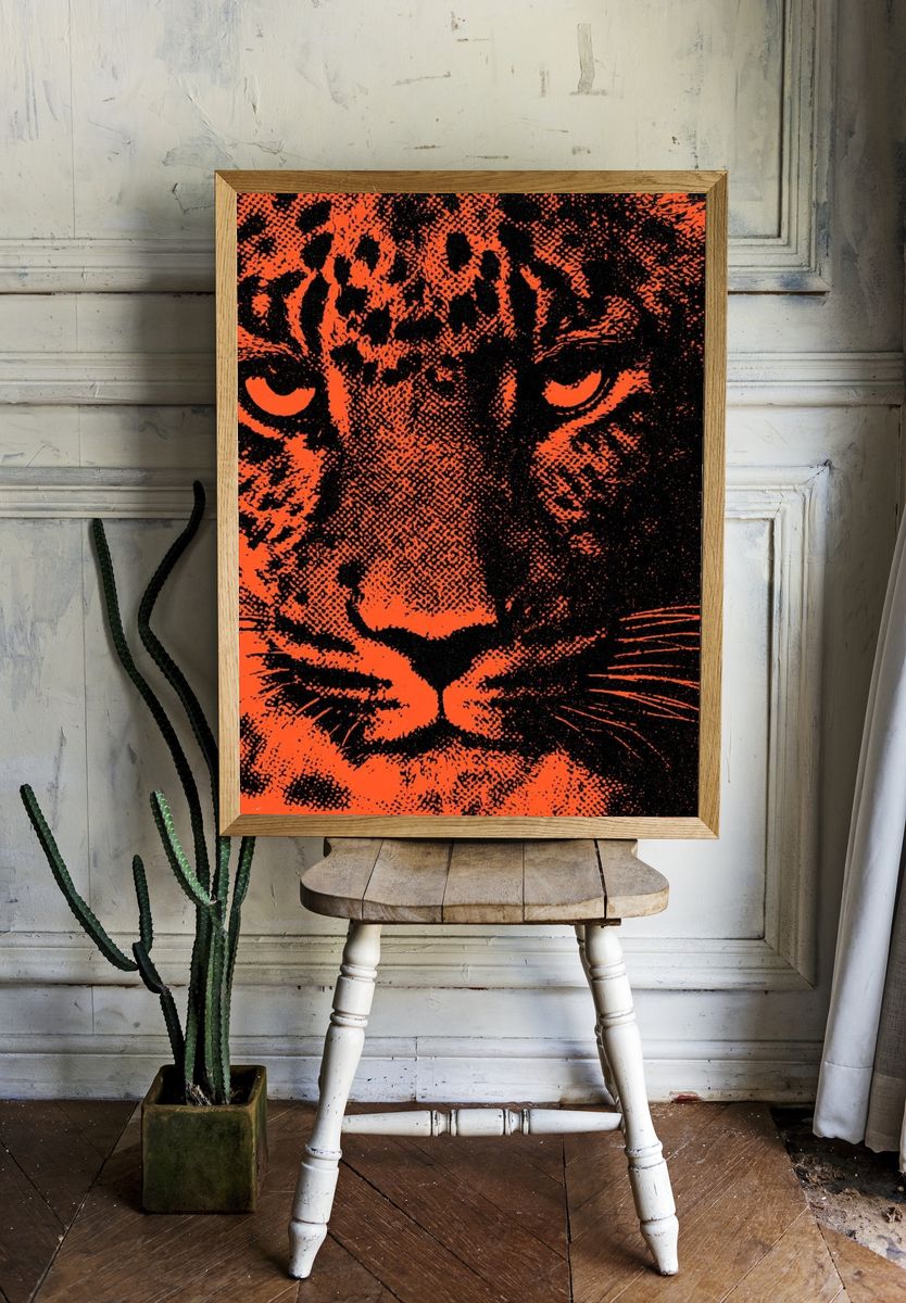 Tiger Pop-Art Poster. room preview