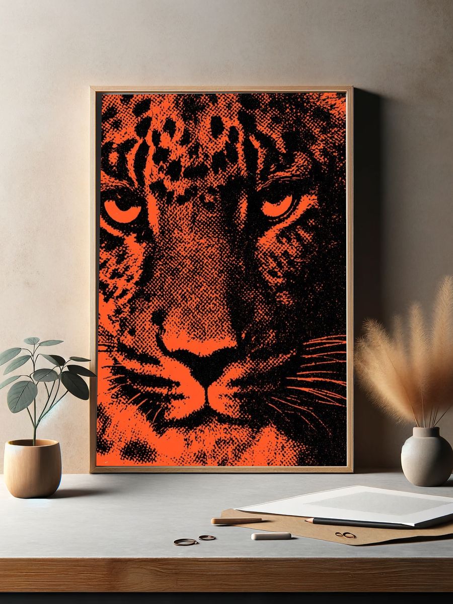 Tiger Pop-Art Poster. — room view 2