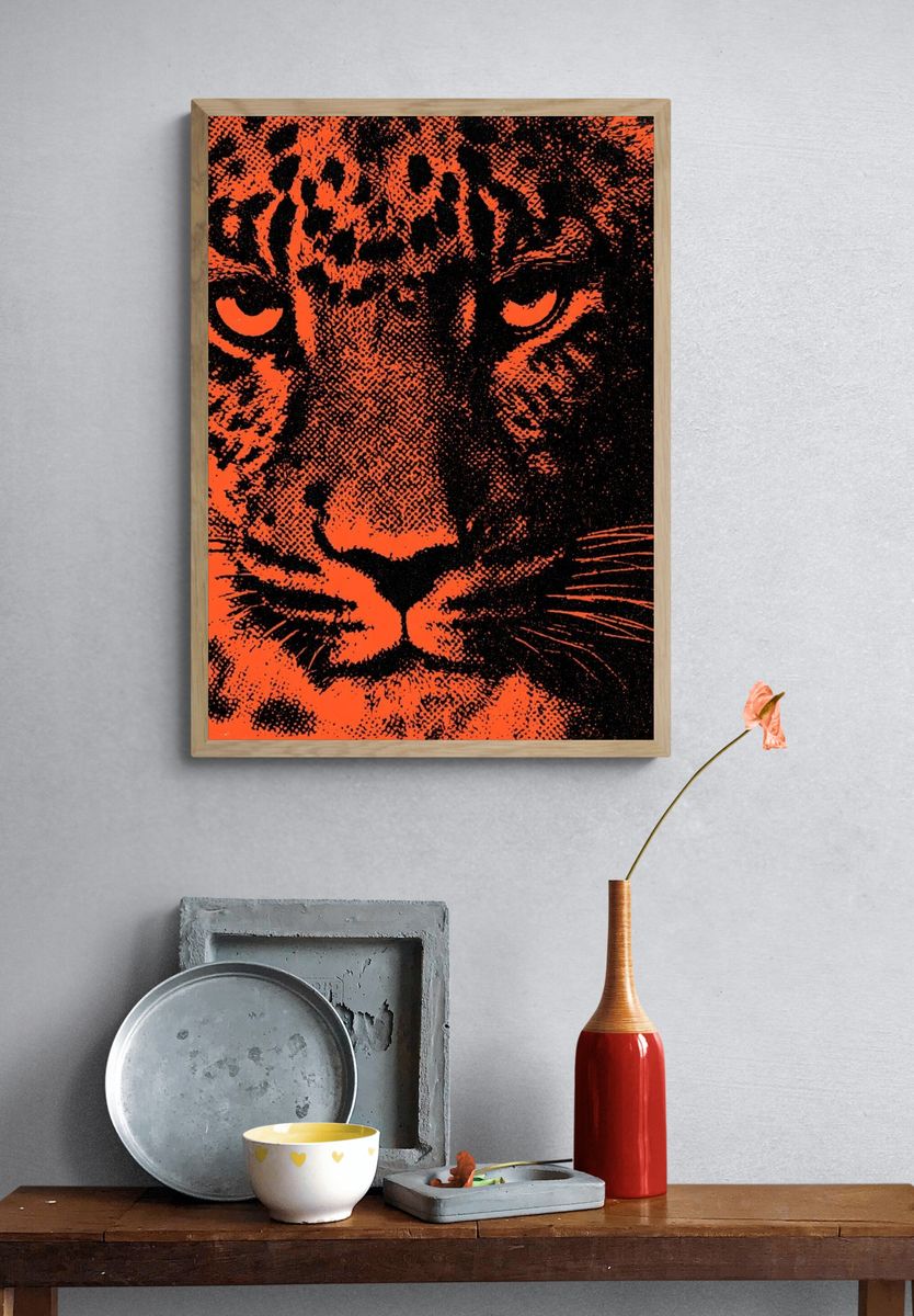 Tiger Pop-Art Poster. — room view 3