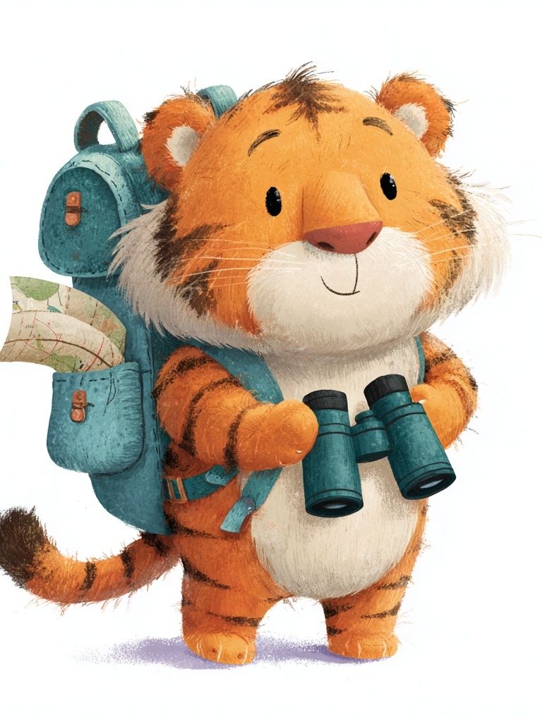 Adventurous Tiger — Illustration Print. poster detail